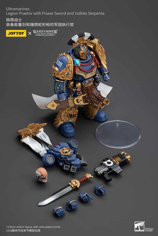 Warhammer The Horus Heresy figurine 1/18 Ultramarines Legion Praetor with Power Sword and Volkite Serpenta 20 cm