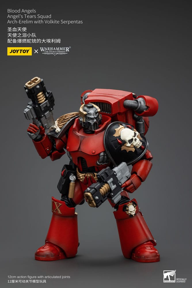 Warhammer The Horus Heresy figurine 1/18 Blood Angels Angel's Tears Squad Arch-Erelim with Volkite Serpentas 12 cm