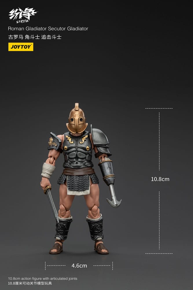 Strife figurine 1/18 Roman Gladiator Secutor Gladiator 11 cm