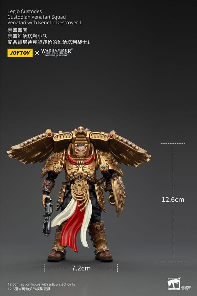 Warhammer The Horus Heresy figurine 1/18 Legio Custodes Custodian Venatari Squad Venatari with Kenetic Destroyer 1 13 cm