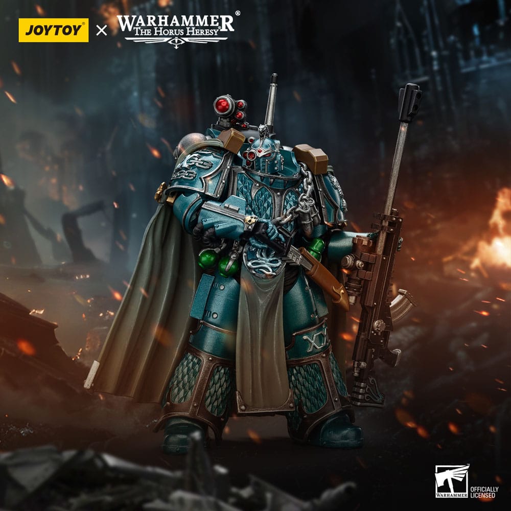 Warhammer The Horus Heresy figurine Alpha Legion Exodus The One who is Many With Sniper Rifle And Power Dagger 20 cm