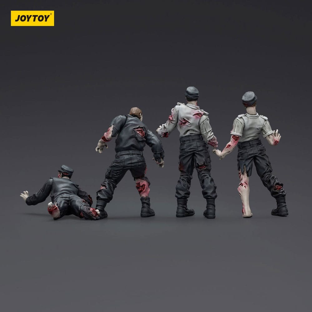 Zombie pack 4 figurines Dark Source Security Guards 8 cm