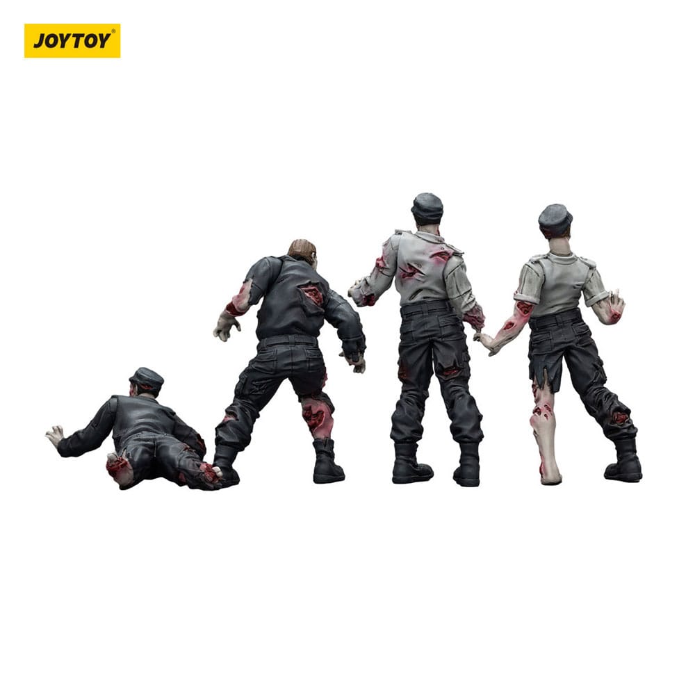 Zombie pack 4 figurines Dark Source Security Guards 8 cm