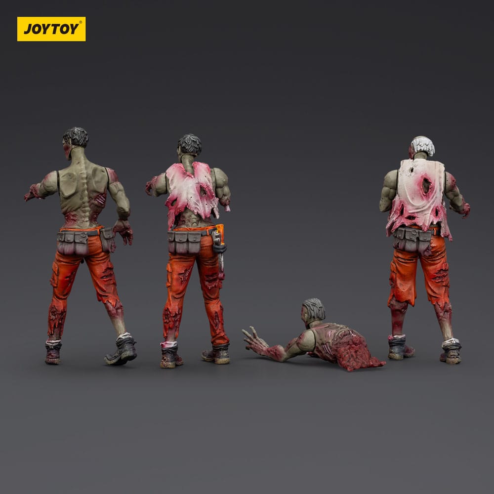 Zombie pack 4 figurines Dark Source Mechanic Team 8 cm