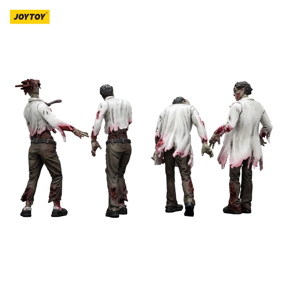 Zombie pack 4 figurines Dark Source Scientists (Male) 8 cm