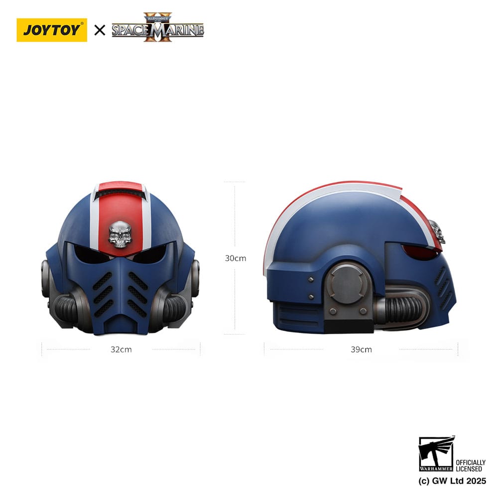 Warhammer 40,000: Space Marine 2 replique Ultramarines Lieutenant Titus casque 30 cm