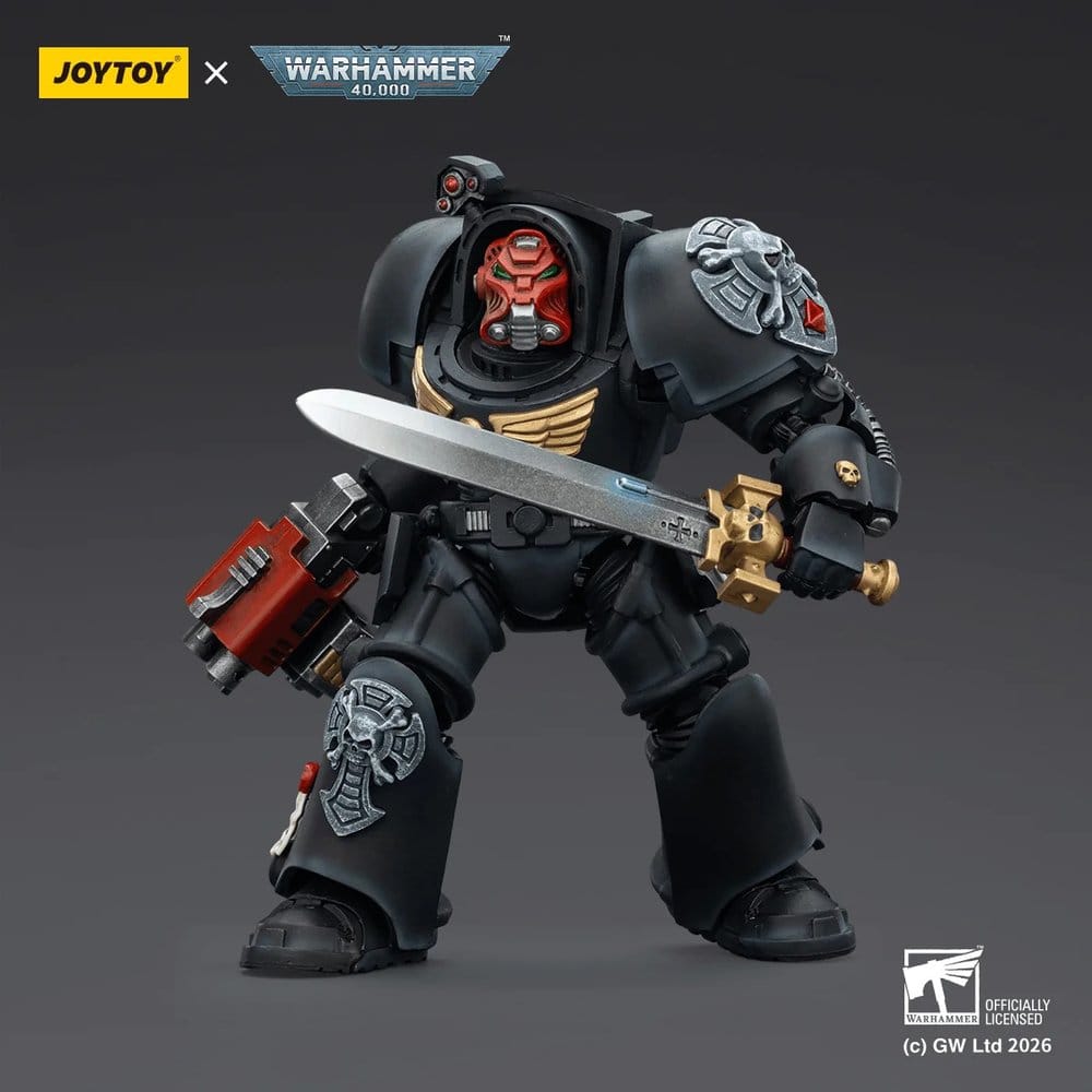 Warhammer 40,000 figurine Black Templars Terminator 1 with Power Sword and Storm Bolter 14 cm