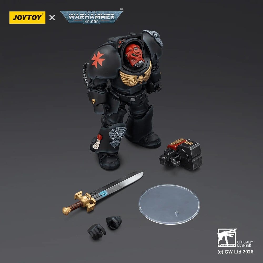 Warhammer 40,000 figurine Black Templars Terminator 1 with Power Sword and Storm Bolter 14 cm