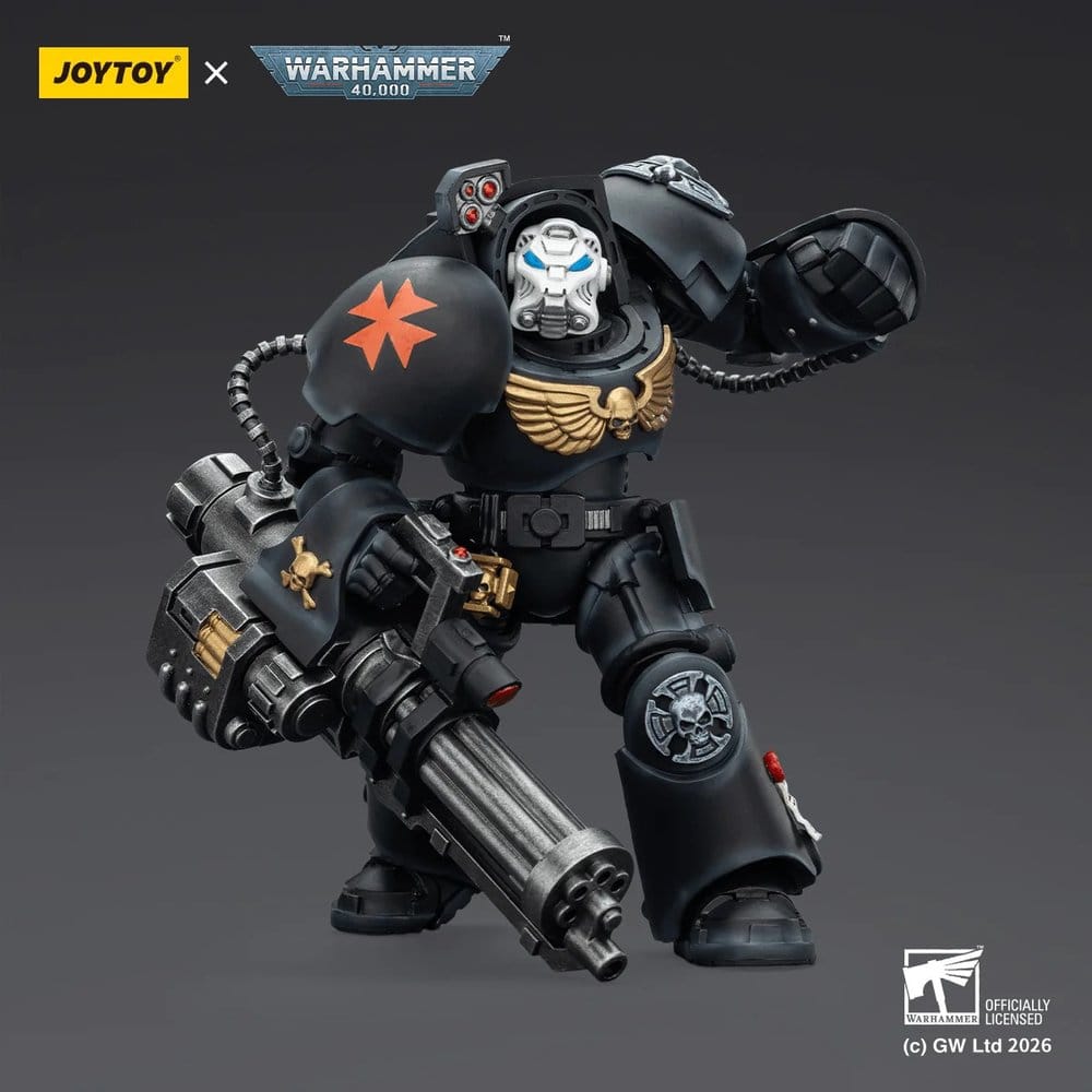 Warhammer 40,000 figurine Black Templars Terminator 3 with Power Fist and Assault Cannon 14 cm