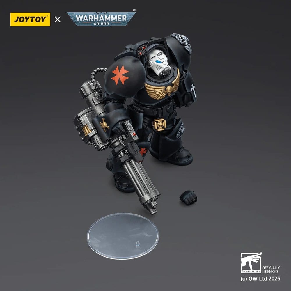 Warhammer 40,000 figurine Black Templars Terminator 3 with Power Fist and Assault Cannon 14 cm