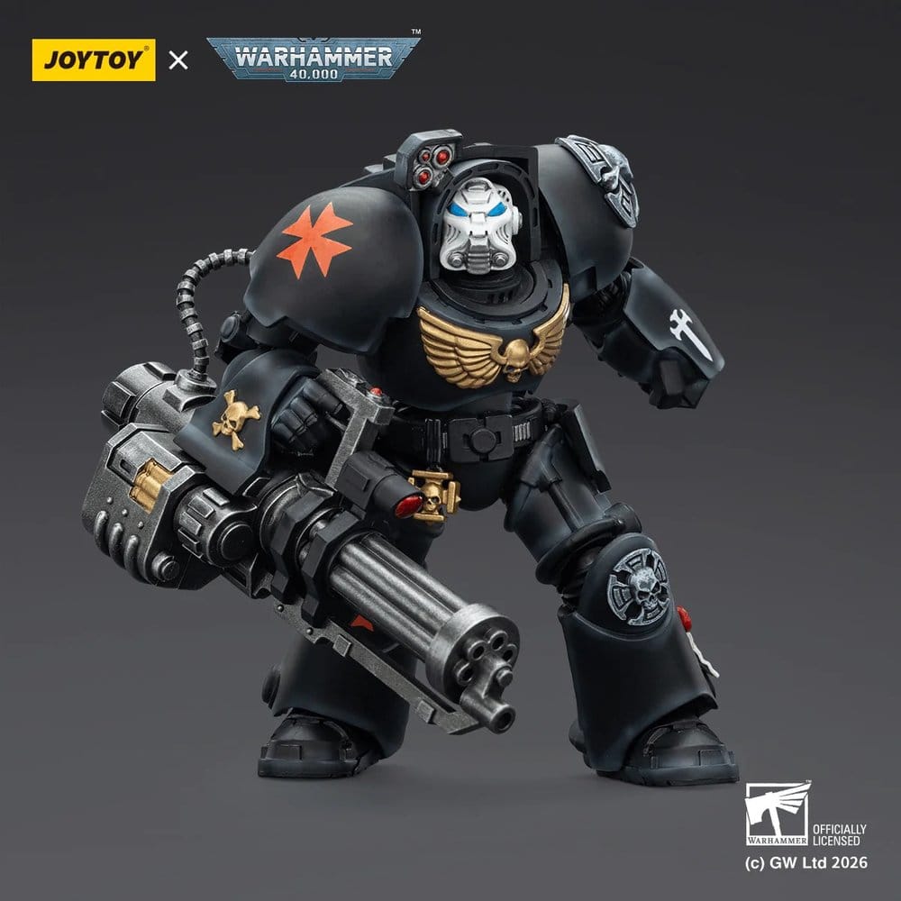 Warhammer 40,000 figurine Black Templars Terminator 3 with Power Fist and Assault Cannon 14 cm