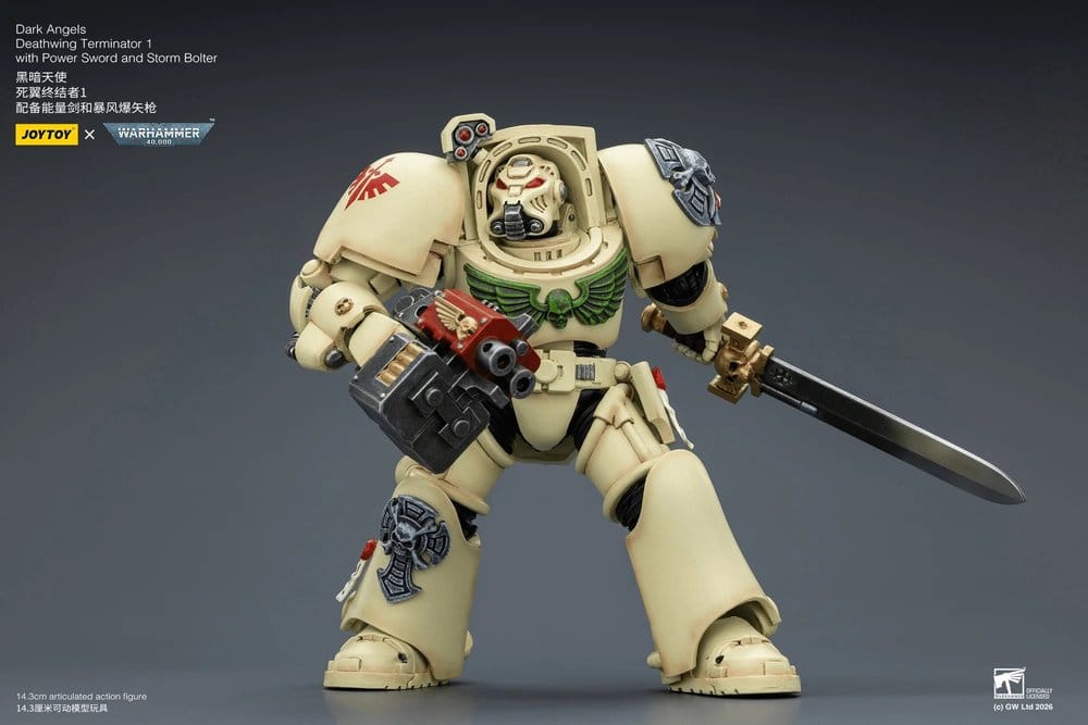 Warhammer 40,000 figurine Dark Angels Deathwing Terminator 1 with Power Sword and Storm Bolter 14 cm