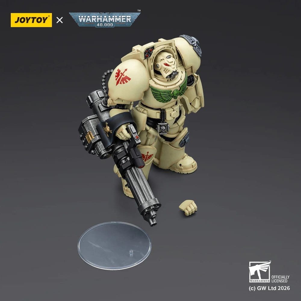 Warhammer 40,000 figurine Dark Angels Deathwing Terminator 3 with Power Fist and Assault Cannon 14 cm