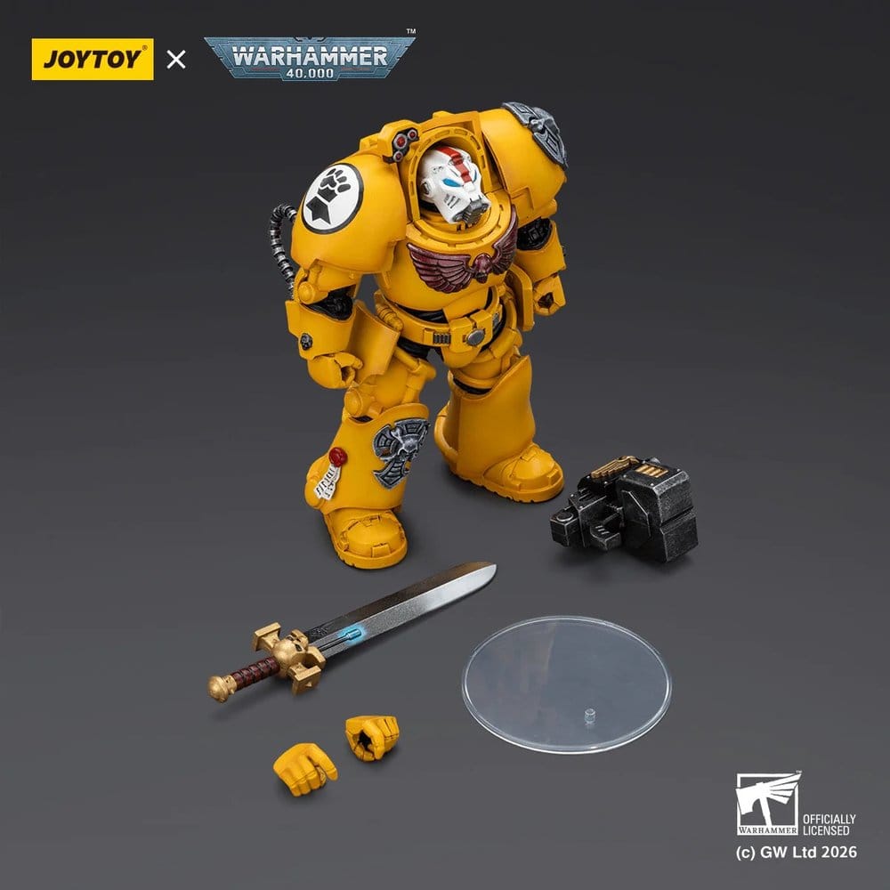 Warhammer 40,000 figurine Imperial Fists Terminator 1 with Power Sword and Storm Bolter 14 cm