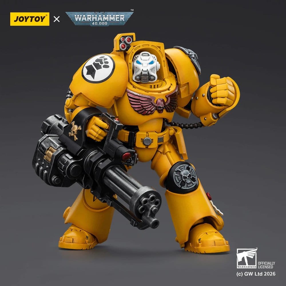 Warhammer 40,000 figurine Imperial Fists Terminator 3 with Power Fist and Assault Cannon 14 cm