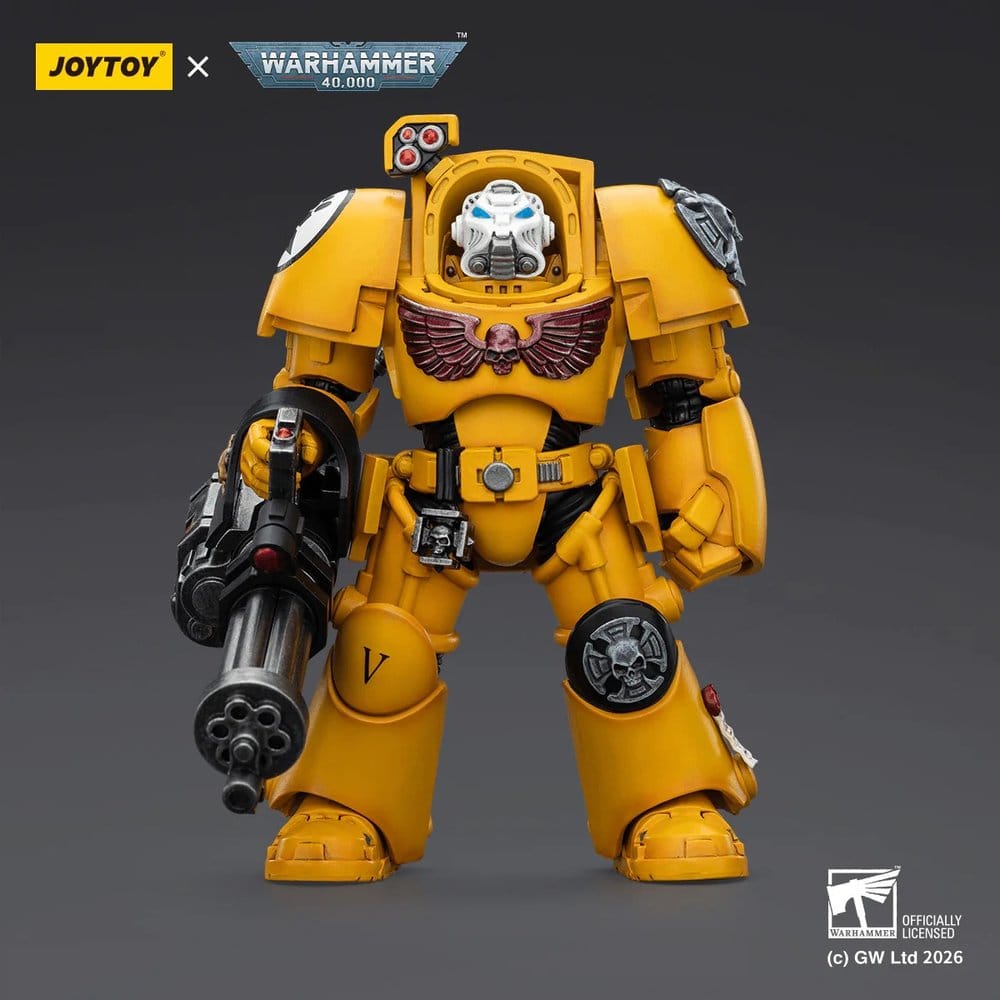 Warhammer 40,000 figurine Imperial Fists Terminator 3 with Power Fist and Assault Cannon 14 cm