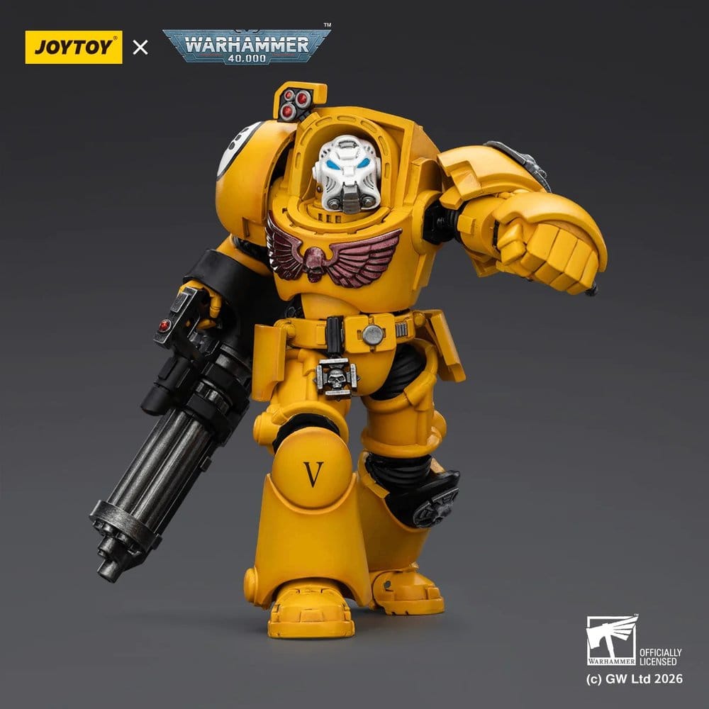 Warhammer 40,000 figurine Imperial Fists Terminator 3 with Power Fist and Assault Cannon 14 cm