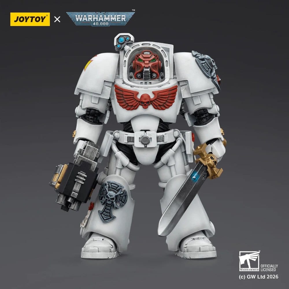 Warhammer 40,000 figurine White Scars Terminator 1 with Power Sword and Storm Bolter 14 cm