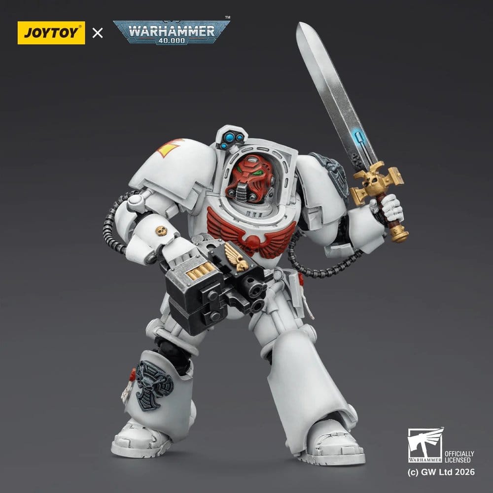 Warhammer 40,000 figurine White Scars Terminator 1 with Power Sword and Storm Bolter 14 cm