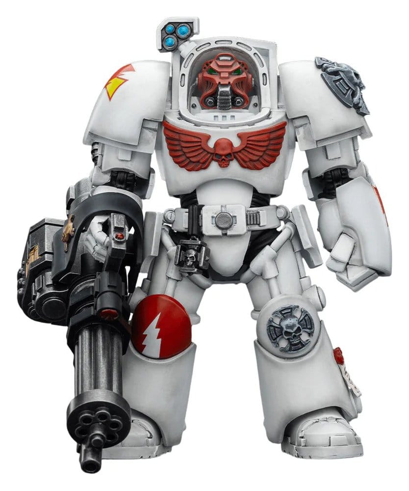 Warhammer 40,000 figurine White Scars Terminator 3 with Power Fist and Assault Cannon 14 cm
