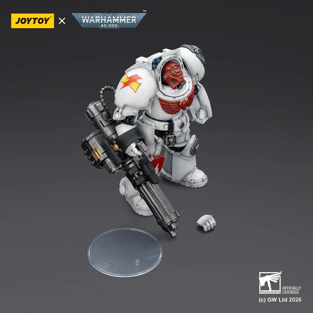 Warhammer 40,000 figurine White Scars Terminator 3 with Power Fist and Assault Cannon 14 cm