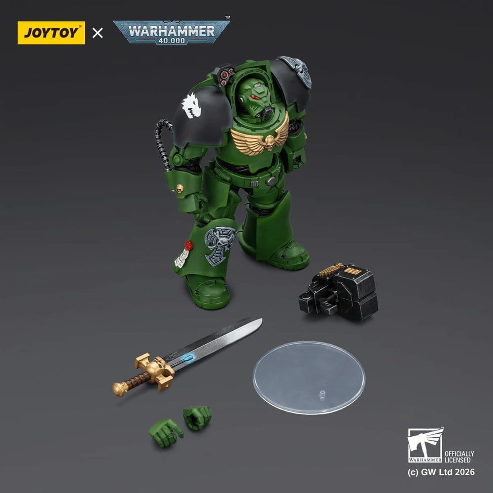 Warhammer 40,000 figurine Salamanders Terminator 1 with Power Sword and Storm Bolter 14 cm