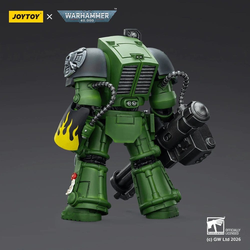 Warhammer 40,000 figurine Salamanders Terminator 3 with Power Fist and Assault Cannon 14 cm