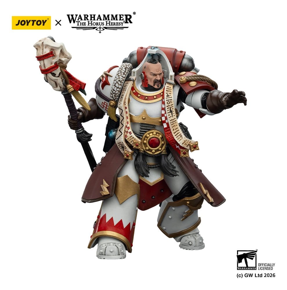 Warhammer 40,000 figurine White Scars Stormseer Consulwith Force Staff and Bolt Pistol 12 cm
