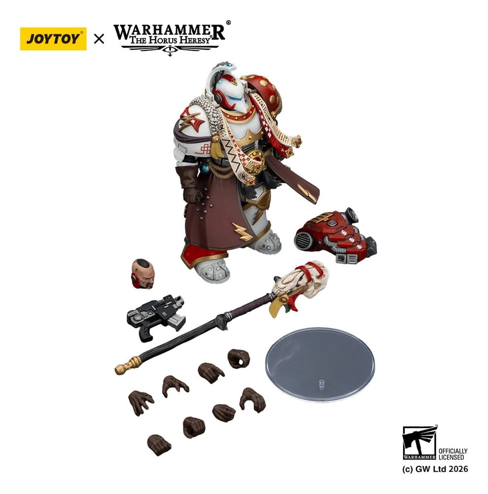 Warhammer 40,000 figurine White Scars Stormseer Consulwith Force Staff and Bolt Pistol 12 cm