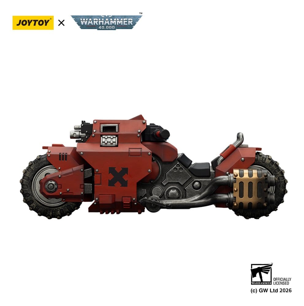 Warhammer 40,000 Raider-pattern Combat Bike Blood Angels with twin-linked bolt rifles 22 cm