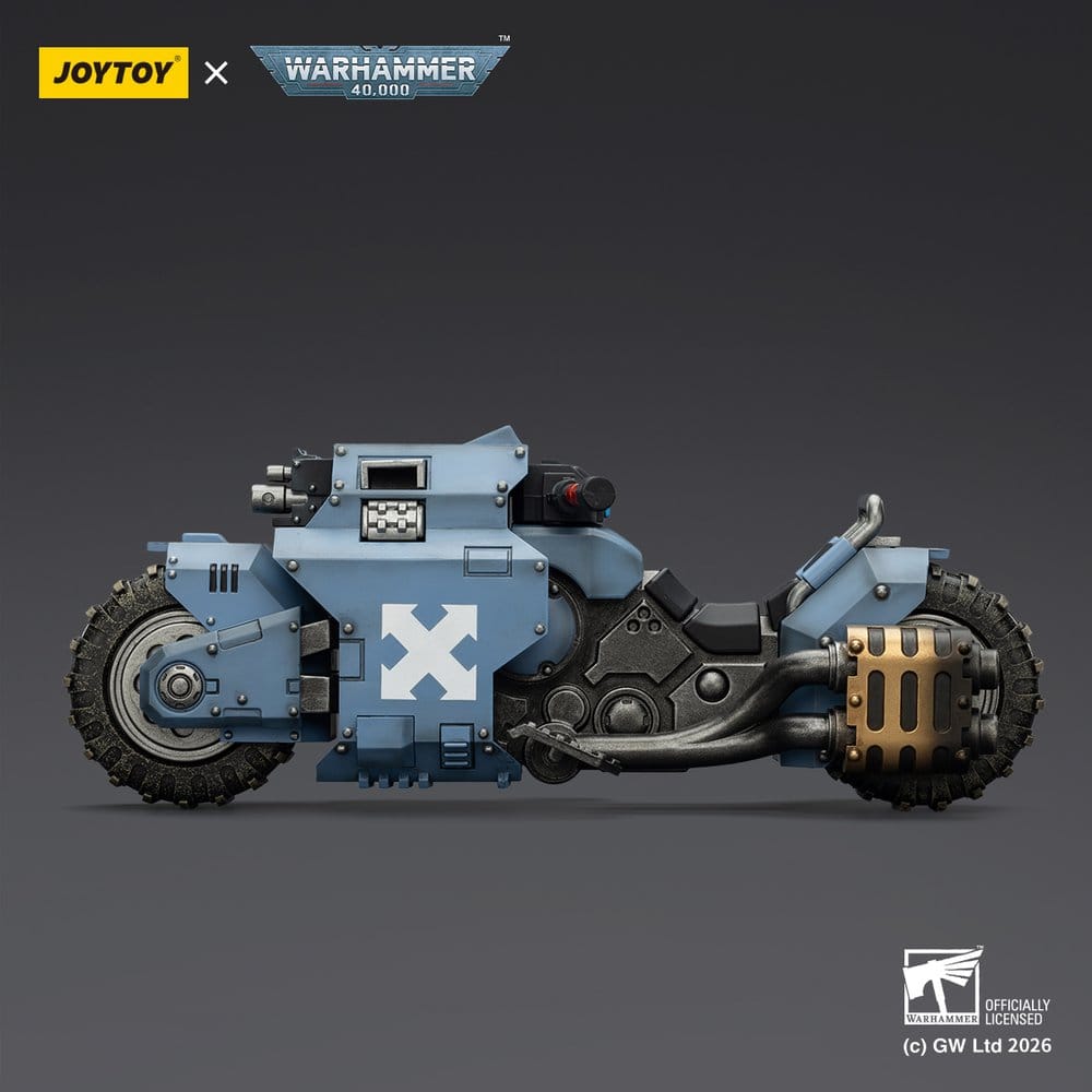 Warhammer 40,000 Raider-pattern Combat Bike Space Wolves with twin-linked bolt rifles 22 cm