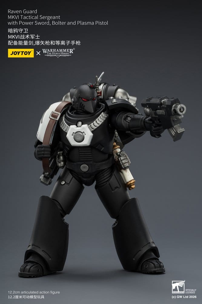 Warhammer 40,000 figurine Raven Guard MkVI Tactical Sergeant 12 cm
