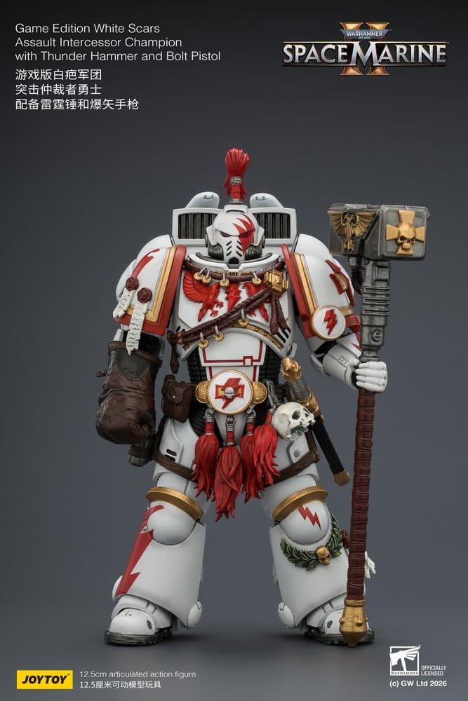 Warhammer figurine Game Edition White Scars Assault Intercessor Champion 13 cm