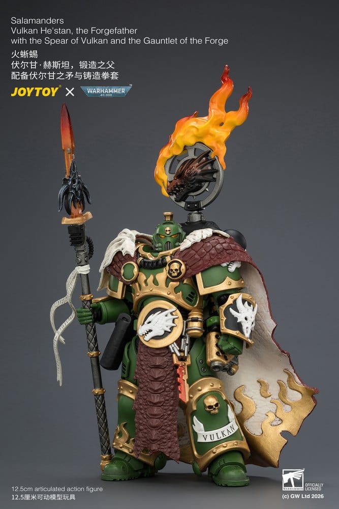 Warhammer figurine Salamanders Vulkan He'stan, the Forgefather 13 cm