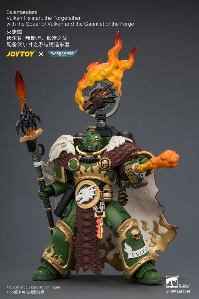 Warhammer figurine Salamanders Vulkan He'stan, the Forgefather 13 cm