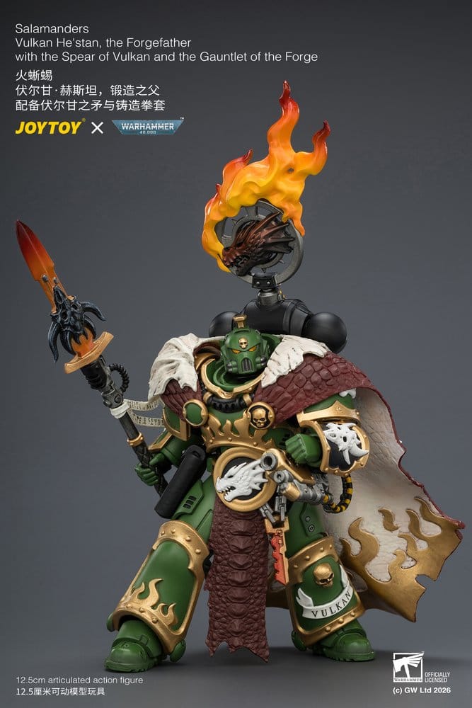 Warhammer figurine Salamanders Vulkan He'stan, the Forgefather 13 cm