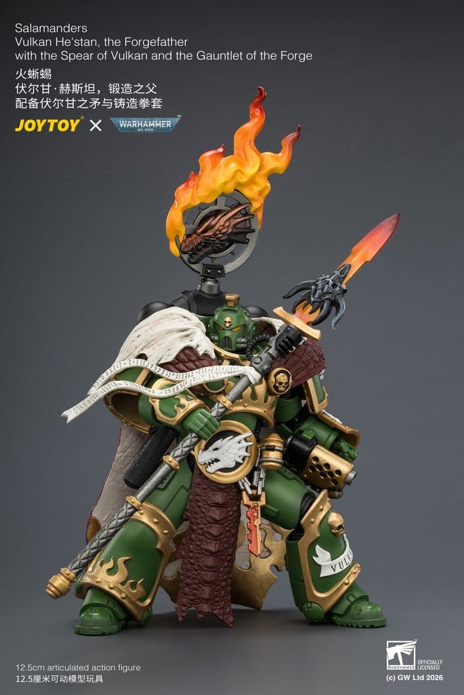 Warhammer figurine Salamanders Vulkan He'stan, the Forgefather 13 cm
