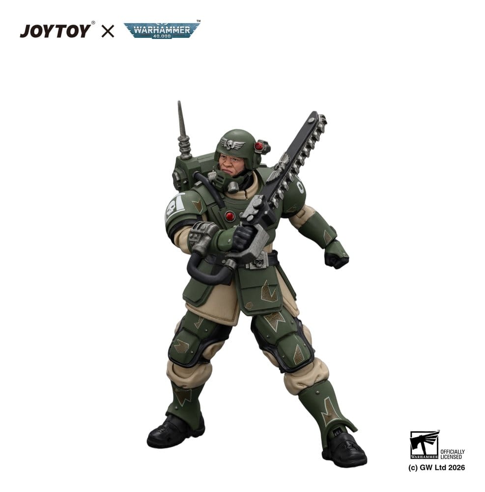 Warhammer figurine Astra Militarum Kasrkin 1 with Chainsword and Plasma Pistol
