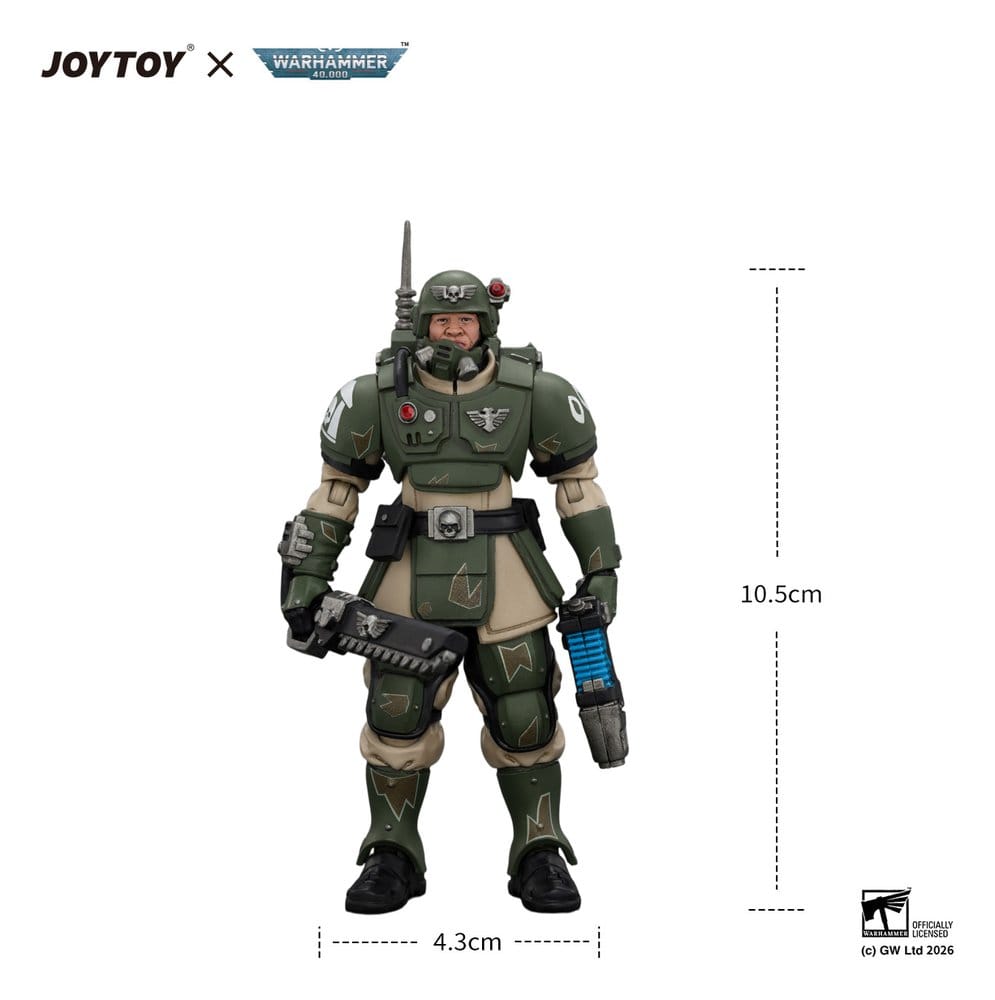 Warhammer figurine Astra Militarum Kasrkin 1 with Chainsword and Plasma Pistol