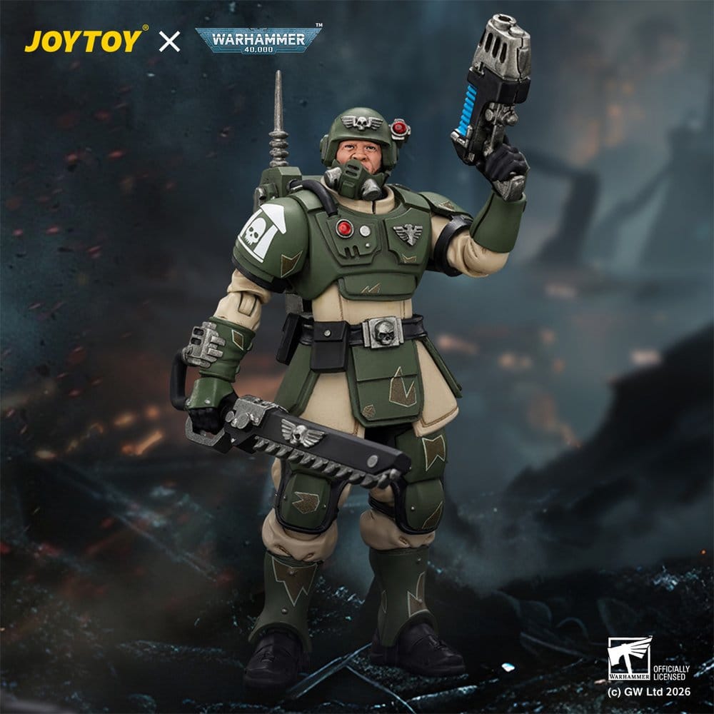 Warhammer figurine Astra Militarum Kasrkin 1 with Chainsword and Plasma Pistol