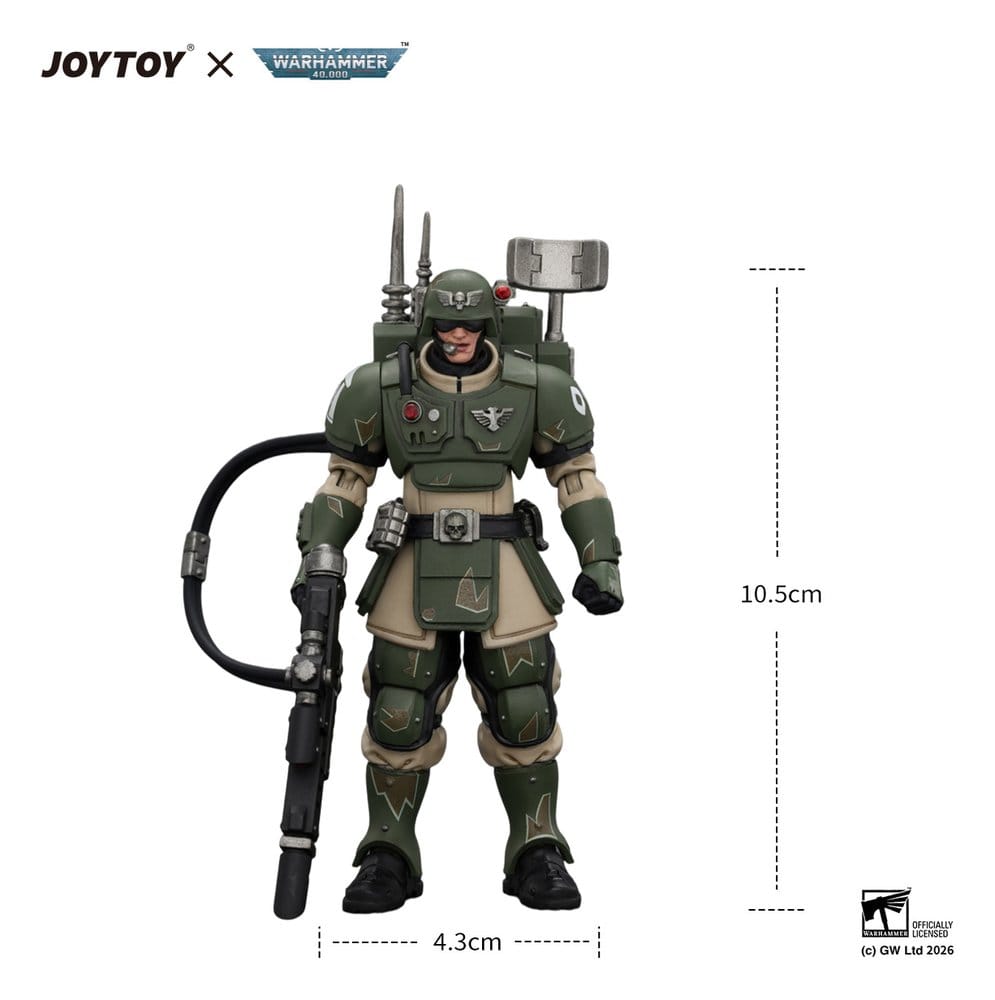 Warhammer figurine Astra Militarum Kasrkin 3 with Hot-shot Lasgun and Vox-caster