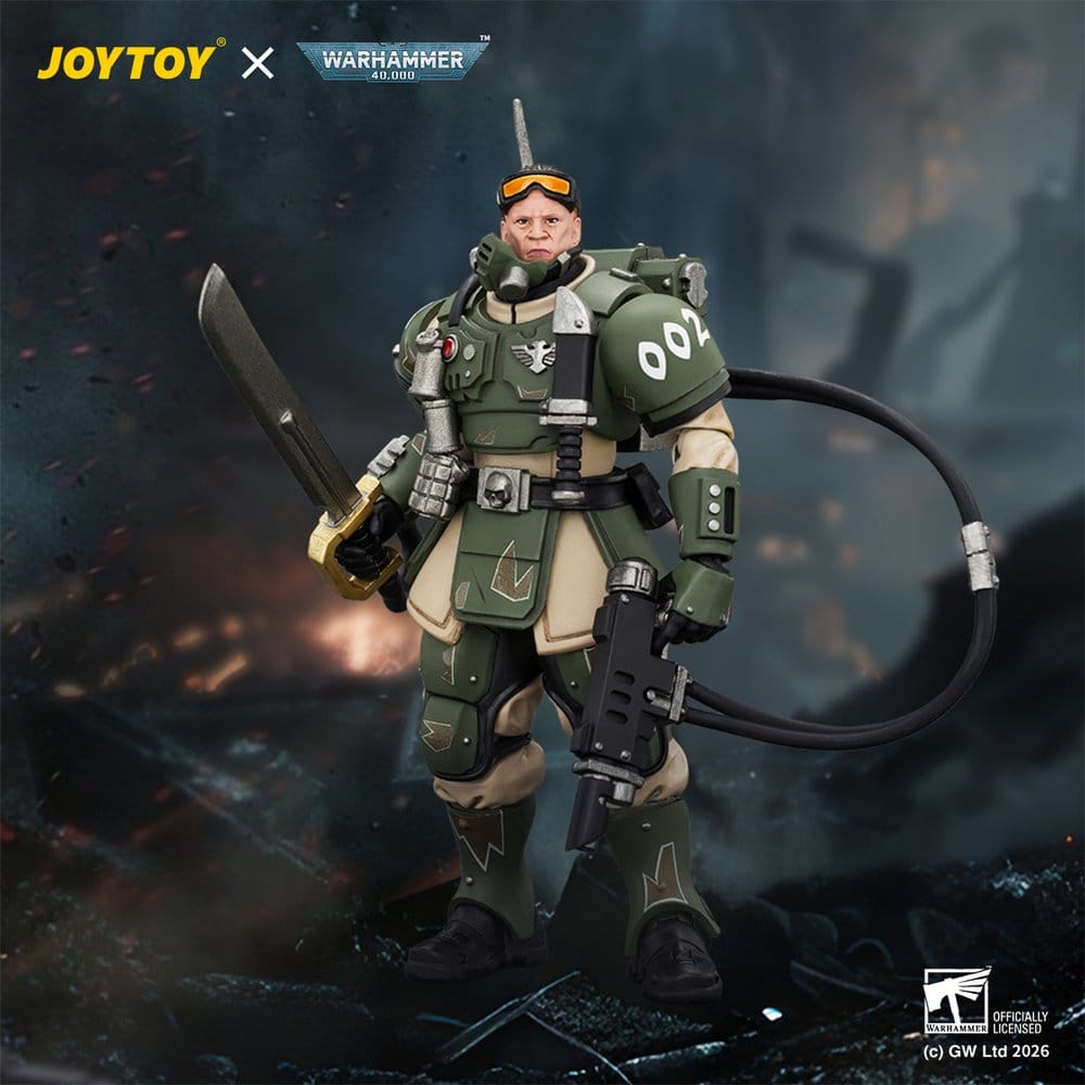 Warhammer figurine Astra Militarum Kasrkin 7 with Hot-shot Laspistol and Power Sword