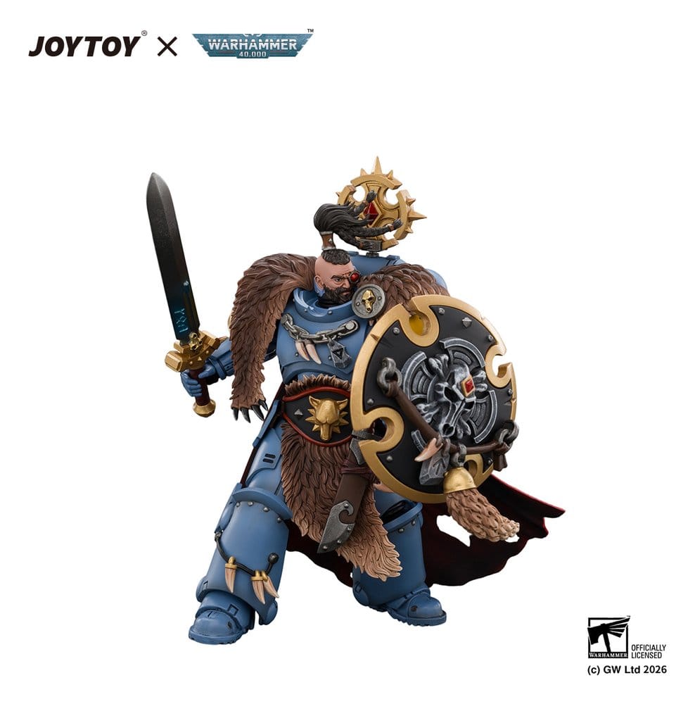 Space Marine figurine Space Wolves Wolf Guard Battle Leader 12 cm
