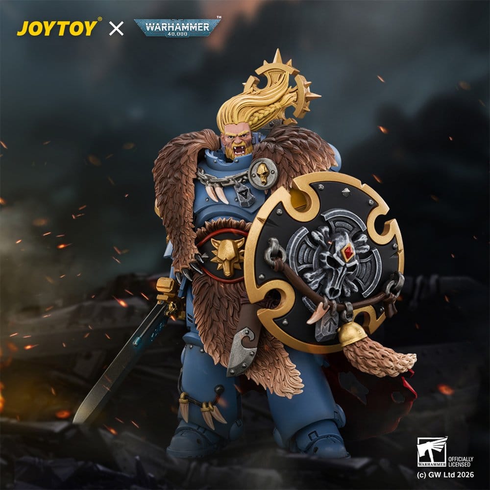Space Marine figurine Space Wolves Wolf Guard Battle Leader 12 cm