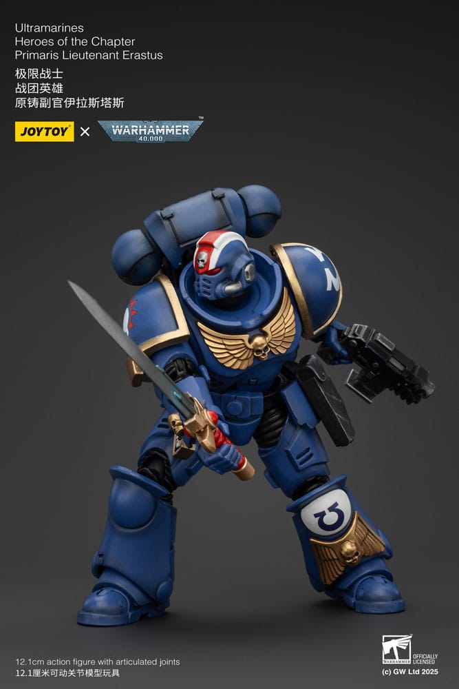 Warhammer 40k figurine 1/18 Ultramarines Heroes of the Chapter Primaris Lieutenant Erastus 20 cm