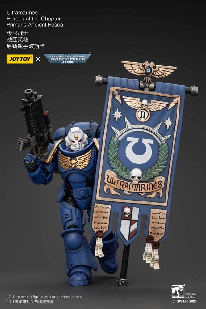 Warhammer 40k figurine 1/18 Ultramarines Heroes of the Chapter Primaris Ancient Posca 20 cm