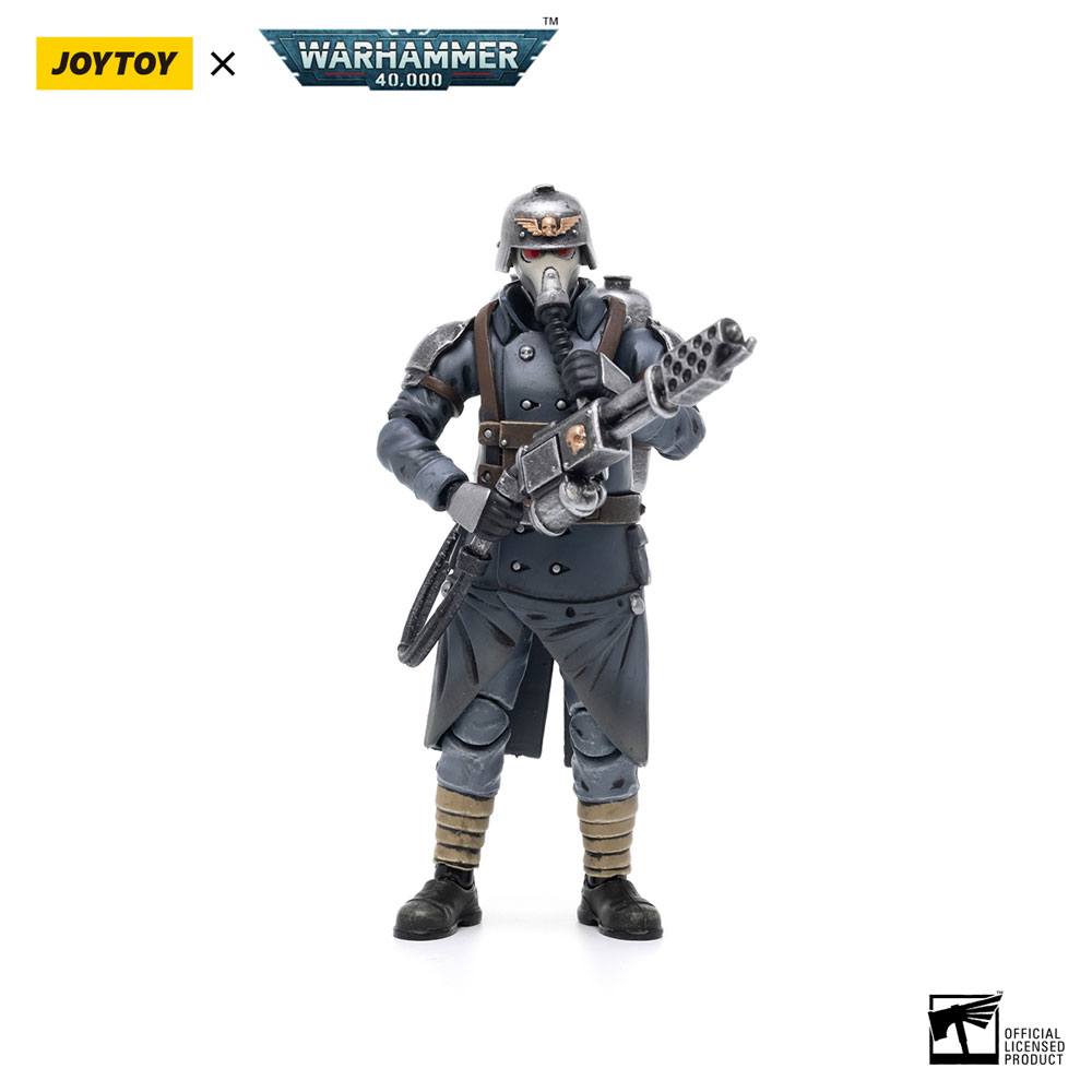 Warhammer 40k figurine 1/18 Death Korps of Krieg Veteran Squad Guardsman with Flamer 10 cm