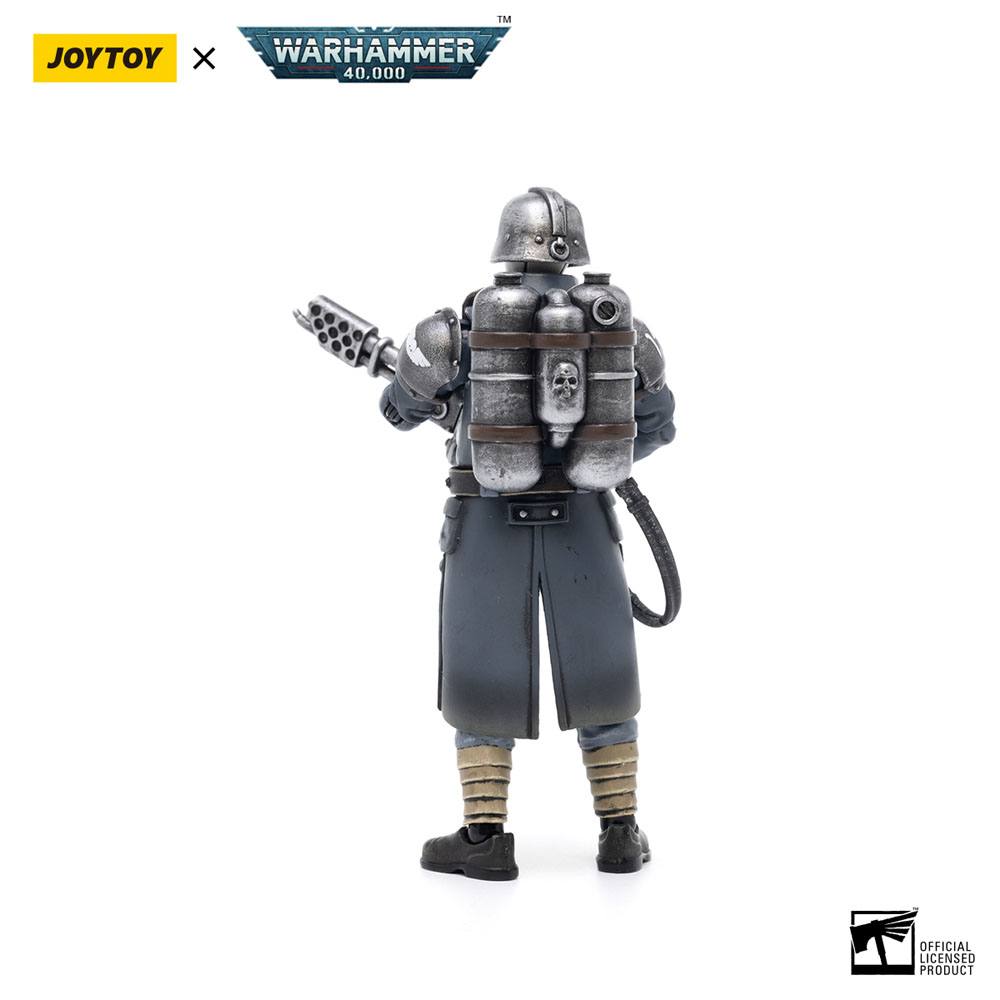 Warhammer 40k figurine 1/18 Death Korps of Krieg Veteran Squad Guardsman with Flamer 10 cm