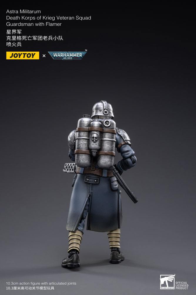 Warhammer 40k figurine 1/18 Death Korps of Krieg Veteran Squad Guardsman with Flamer 10 cm