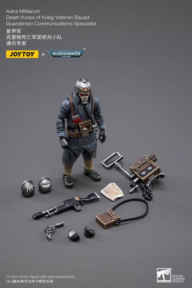 Warhammer 40k figurine 1/18 Death Korps of Krieg Veteran Squad Guardsman Communications Specialist 10 cm